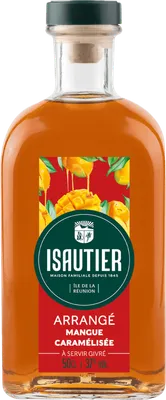 Bouteille de spiritueux : Arrangé Mangue Caramélisée de la marque Isautier