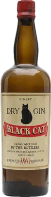 Bouteille de spiritueux : Finest Gin Black CatBot.1930s de la marque Black Cat 
