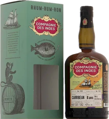 Bouteille de spiritueux : Caribbean de la marque Multi Distilleries