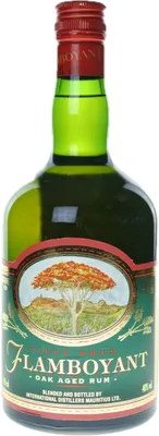 Bouteille de spiritueux : Flamboyant rhum vieux de la marque International Distillers Mauritius LTD.
