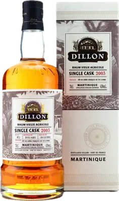 Bouteille de spiritueux : Single Cask 2003 de la marque Dillon