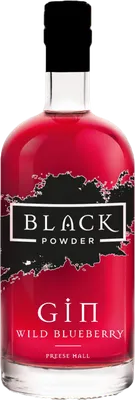 Bouteille de spiritueux : Wild Blueberry Gin de la marque Black Powder