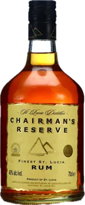 Bouteille de spiritueux : Finest St. Lucia Rum de la marque Chairman's Reserve