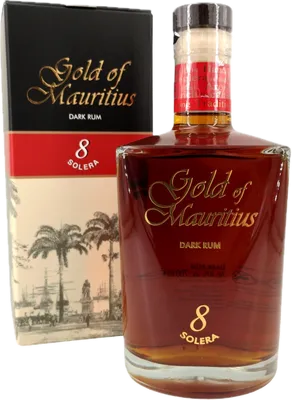 Bouteille de spiritueux : Dark Rum 8 Solera de la marque Gold of Mauritius