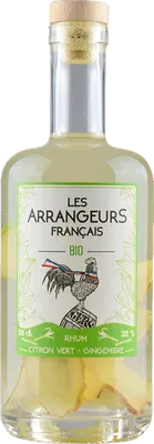 Bouteille de spiritueux : Citron Vert – Gingembre de la marque Les Arrangeurs Français