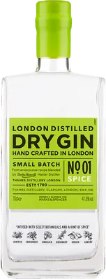 Bouteille de spiritueux : London Distilled Dry Gin - No. 01 Spice de la marque Marks & Spencer