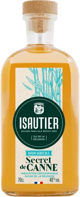Bouteille de spiritueux : Secret de canne de la marque Isautier