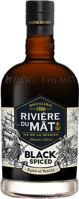Bouteille de spiritueux : Black Spiced de la marque Rivière du Mât