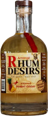 Bouteille de spiritueux : Ananas Piment Oiseau de la marque Rhum Désirs