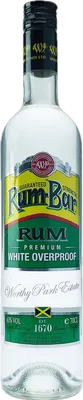 Bouteille de spiritueux : Rum-Bar White Overproof de la marque Worthy Park