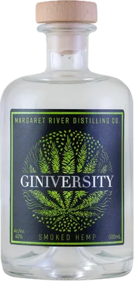 Bouteille de spiritueux : Smoked Hemp Gin de la marque Giniversity