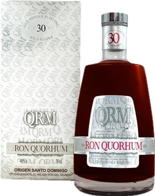 Bouteille de spiritueux : Ron Quorhum 30 Aniversario de la marque Quorhum