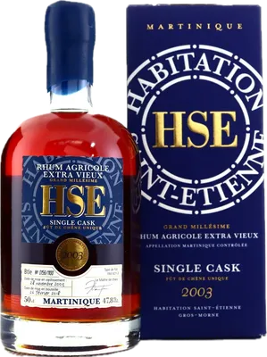 Bouteille de spiritueux : HSE Single Cask (MEB 2018) de la marque Distillerie du Simon