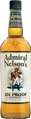 Bouteille de spiritueux : 101 Proof Spiced Rum de la marque Admiral Nelson's