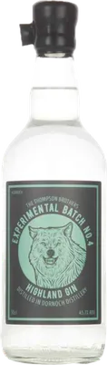Bouteille de spiritueux : Experimental Batch No. 4 de la marque The Thompson Brothers Highland Gin