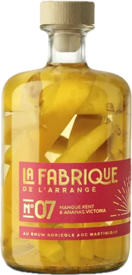 Bouteille de spiritueux : N°07 Mangue Kent & Ananas Victoria de la marque La Fabrique de l’Arrangé