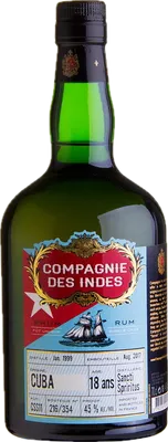 Bouteille de spiritueux : Cuba 18 Ans - Single Cask de la marque Compagnie des Indes