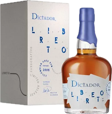 Bouteille de spiritueux : Libreto American Oak Cask 2005 de la marque Dictador