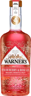 Bouteille de spiritueux : Strawberry & Rose Gin de la marque Warner's