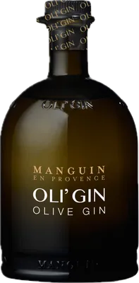 Bouteille de spiritueux : Oli’Gin de la marque Manguin
