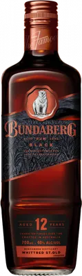 Bouteille de spiritueux : Black 12 Years de la marque Bundaberg