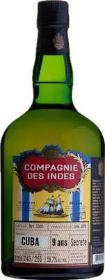 Bouteille de spiritueux : Cuba (Bottled for Germany) de la marque Compagnie des Indes