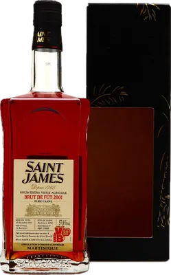 Bouteille de spiritueux : Brut de fût de la marque Saint James