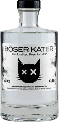 Bouteille de spiritueux : Handcrafted Premium Gin de la marque Böser Kater