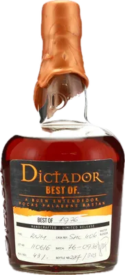 Bouteille de spiritueux : Best Of 1976 43% de la marque Dictador