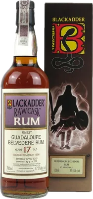 Bouteille de spiritueux : Raw Cask Rum Belvedere de la marque Blackadder
