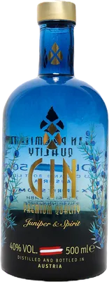 Bouteille de spiritueux : Premium Gin Juniper & Spirit de la marque X Spirits