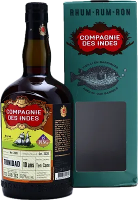 Bouteille de spiritueux : Trinidad (Ping 15) de la marque Compagnie des Indes