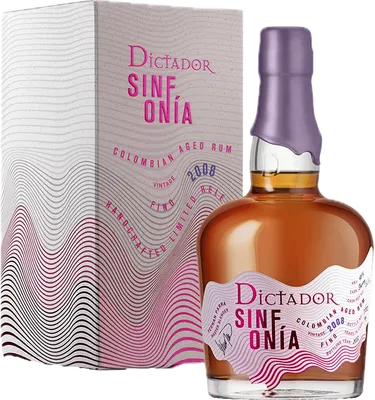 Bouteille de spiritueux : Sinfonia Fino 2008 de la marque Dictador