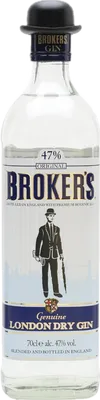 Bouteille de spiritueux : London Dry Gin 47% de la marque Broker's