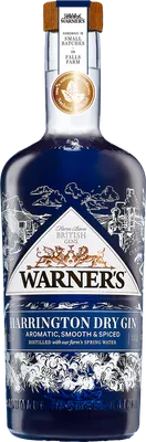 Bouteille de spiritueux : Harrington Dry Gin de la marque Warner's