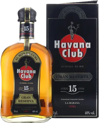 Bouteille de spiritueux : 15 Años Añejo Gran Reserva Vintage de la marque Havana Club
