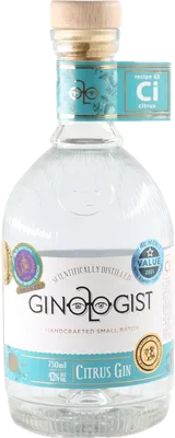 Bouteille de spiritueux : Citrus Gin de la marque Ginologist
