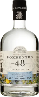 Bouteille de spiritueux : 48 London Dry Gin de la marque Foxdenton