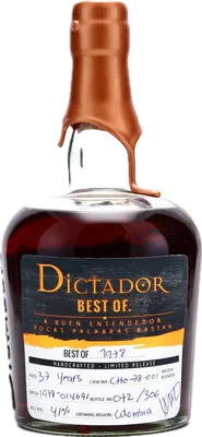 Bouteille de spiritueux : Best Of 1978 41% 37 Years de la marque Dictador