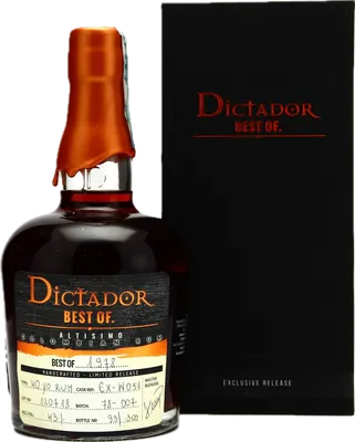 Bouteille de spiritueux : Best Of 1978 Altisimo 40 Years 43% de la marque Dictador