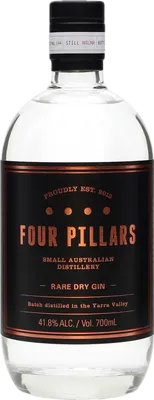 Bouteille de spiritueux : Rare Dry Gin de la marque Four Pillars