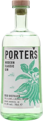 Bouteille de spiritueux : Modern Classic Gin de la marque Porter's