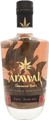 Bouteille de spiritueux : Fraise - Basilic Thaï de la marque Arawak