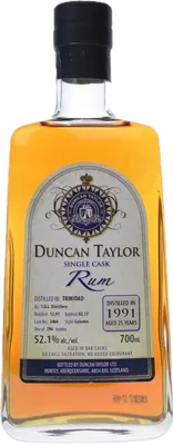 Bouteille de spiritueux : Single Cask Rum 1991 Aged 25 Years (T.D.L. Distillery) de la marque Duncan Taylor