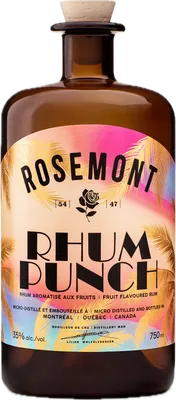 Bouteille de spiritueux : Rhum Punch de la marque Rosemont