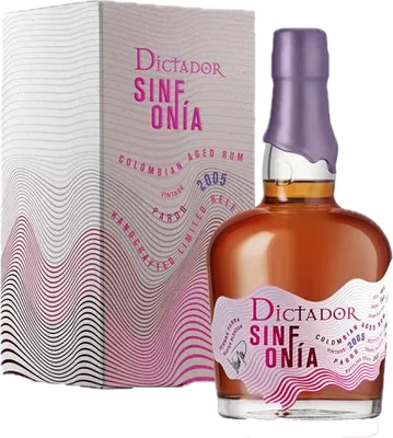 Bouteille de spiritueux : Sinfonia Pardo 2005 de la marque Dictador