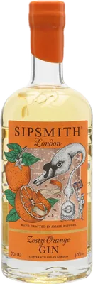 Bouteille de spiritueux : Zesty Orange Gin de la marque Sipsmith
