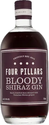 Bouteille de spiritueux : Bloody Shiraz Gin 2023 de la marque Four Pillars