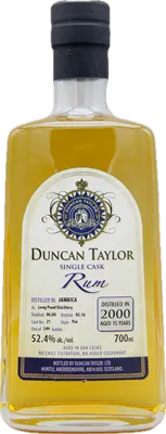 Bouteille de spiritueux : Single Cask Rum 2000 Aged 15 Years (Long Pond Distillery) de la marque Duncan Taylor