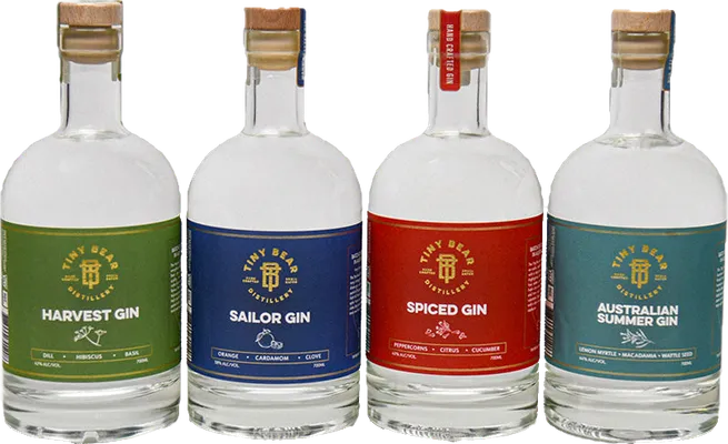 Bouteille de spiritueux : Spiced Gin de la marque Tiny Bear Distillery
